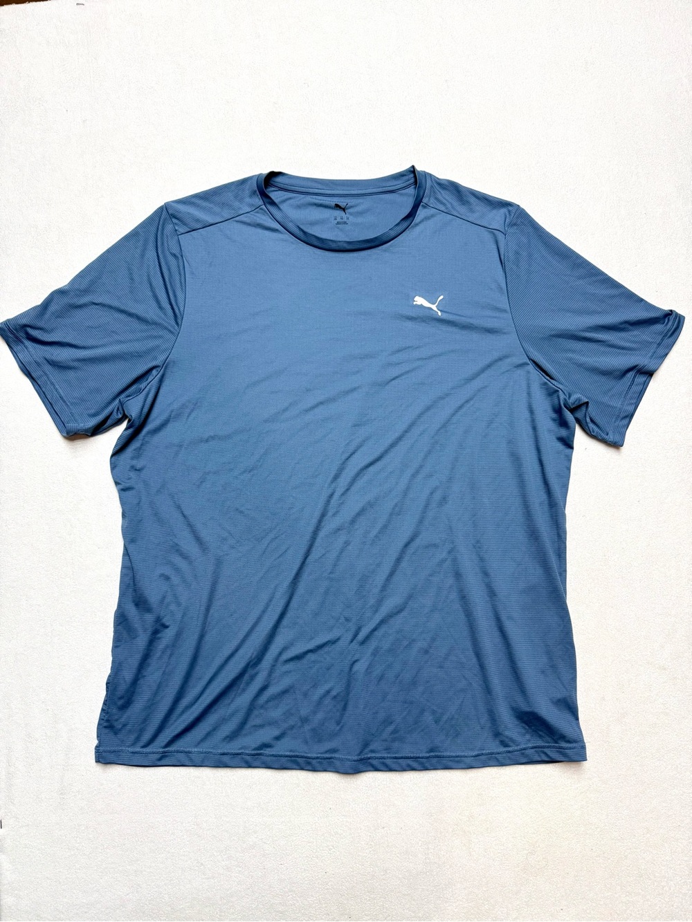Puma Blue Athletic Performance Short Sleeve Crew Neck Tee